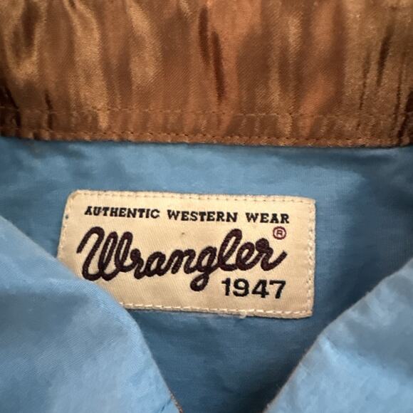 Vintage WRANGLER 1947 Hawaiian Shirt Floral Western Wear Cowboy Horse XL - Picture 2 of 8